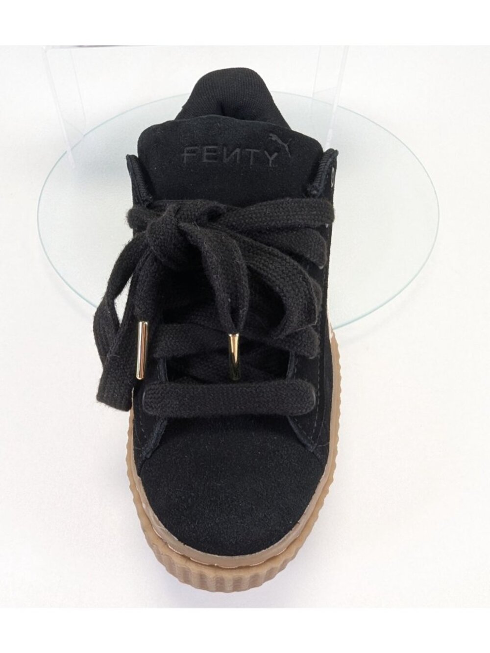 Puma x Rihanna Fenty Creeper Platform Shoes Womens 8.5 Black White Gum 399332-01 - Picture 5 of 12